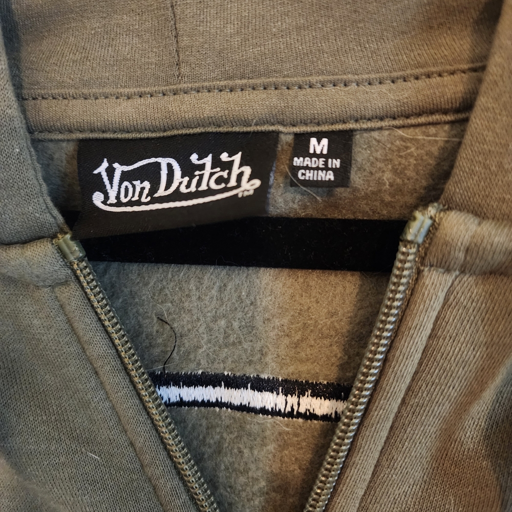 Von Dutch Olive Green Hoodie - Picture 4 of 5